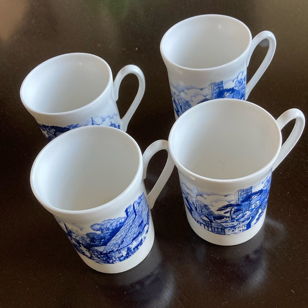 4 Windsor Bone China Coffee/Tea Mugs
